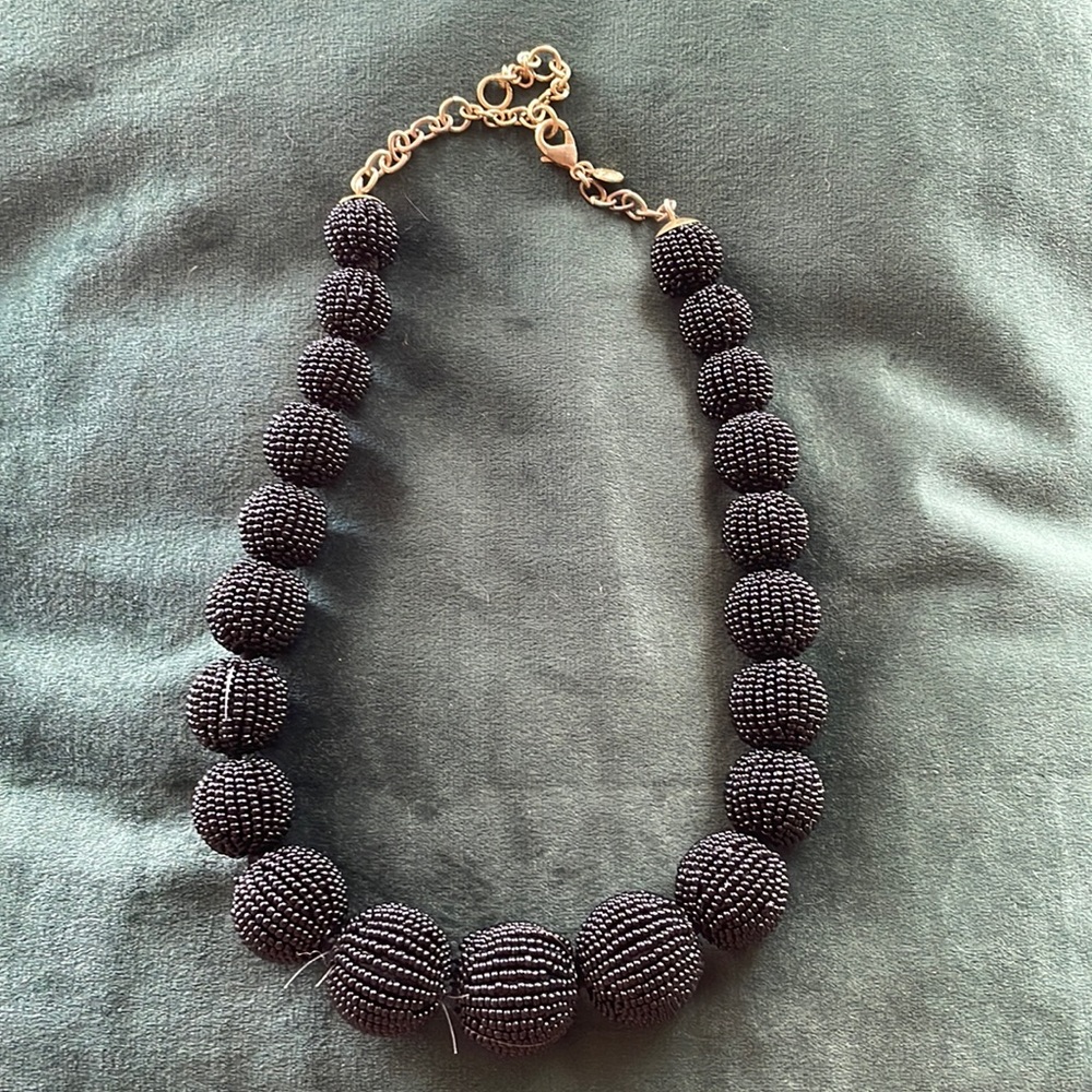 Black beaded necklace